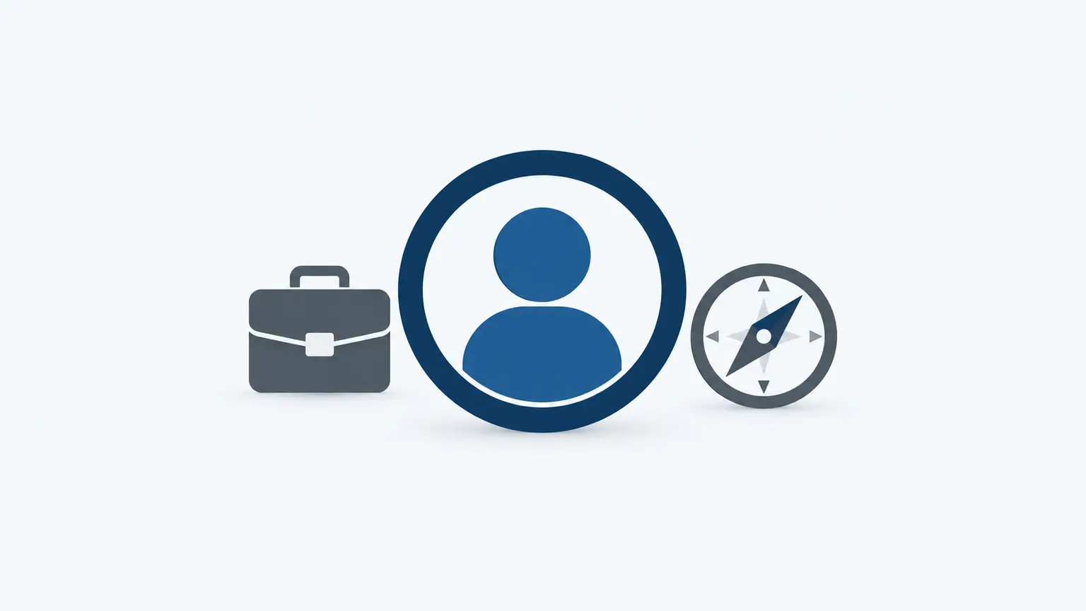 Profile card illustrating a business buyer's role, priorities and questions