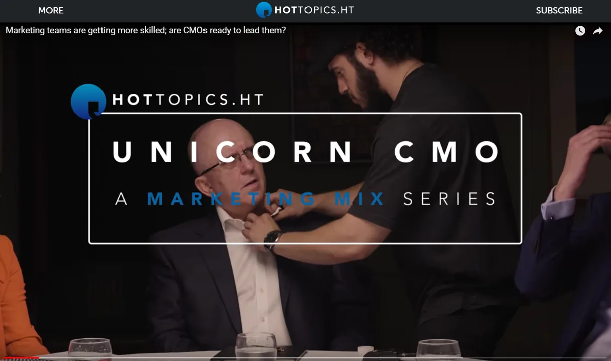 The CMO debate series title card