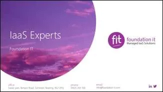 A Foundation IT strategic partner presentation created as part of the rebrand
