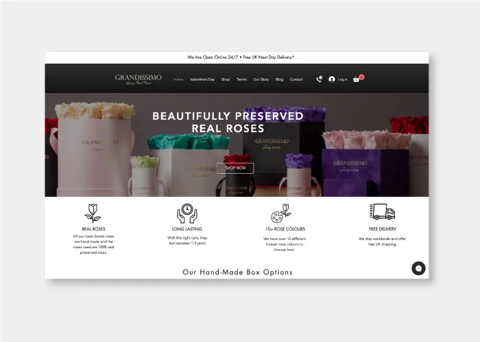 Grandissimo Roses seasonal advert creative