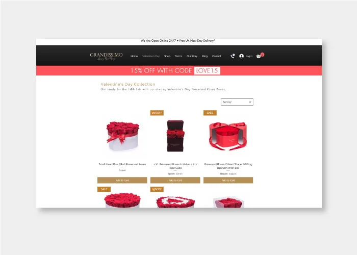 Grandissimo Roses retail campaign advert