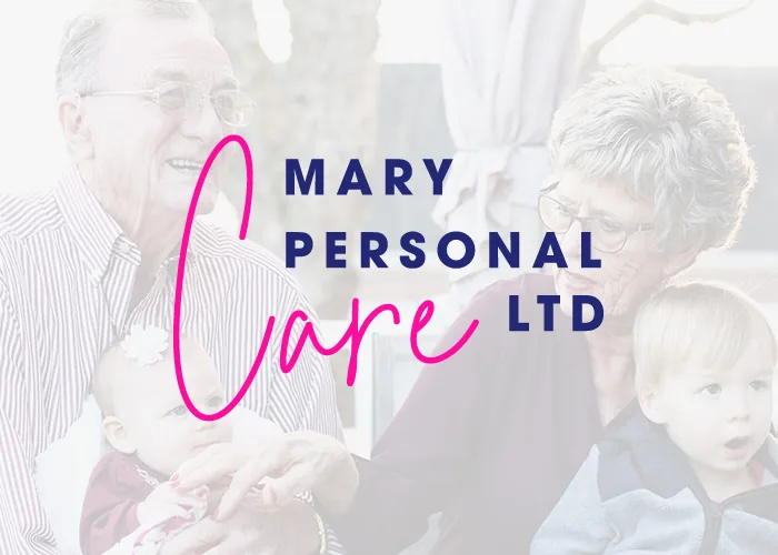 Mary Personal Care brand identity applied to marketing material
