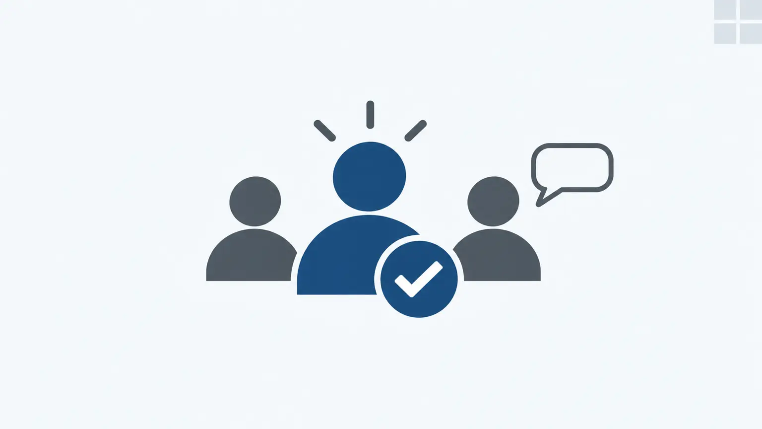 Infographic showing reviews, case studies and referrals building confidence around a business