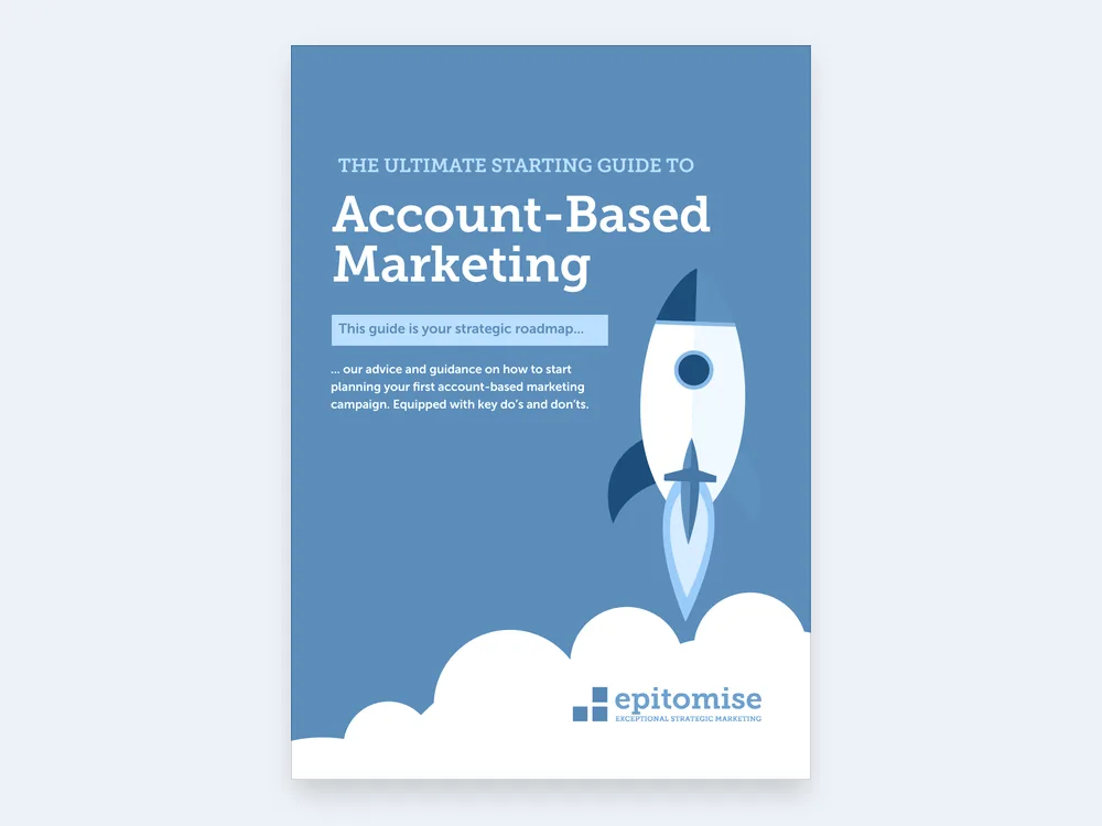 The guide cover, reading “The Ultimate Starting Guide to Account-Based Marketing”