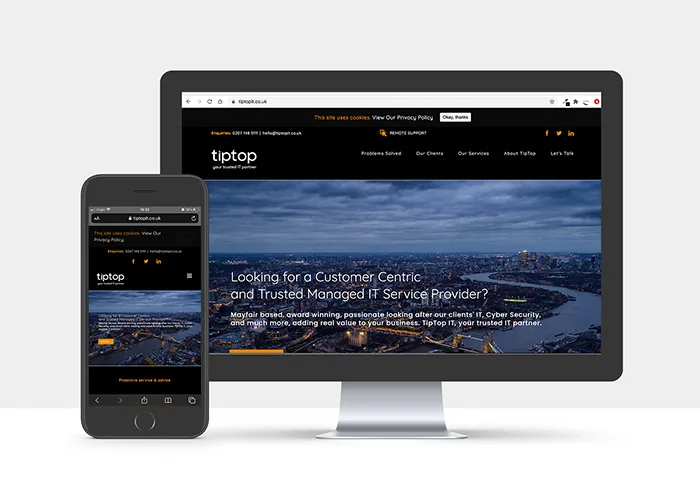 TipTop IT campaign landing page