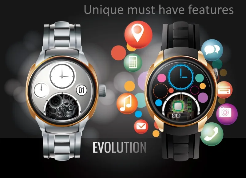 A close-up of a distinctive watch, illustrating product features over lifestyle imagery